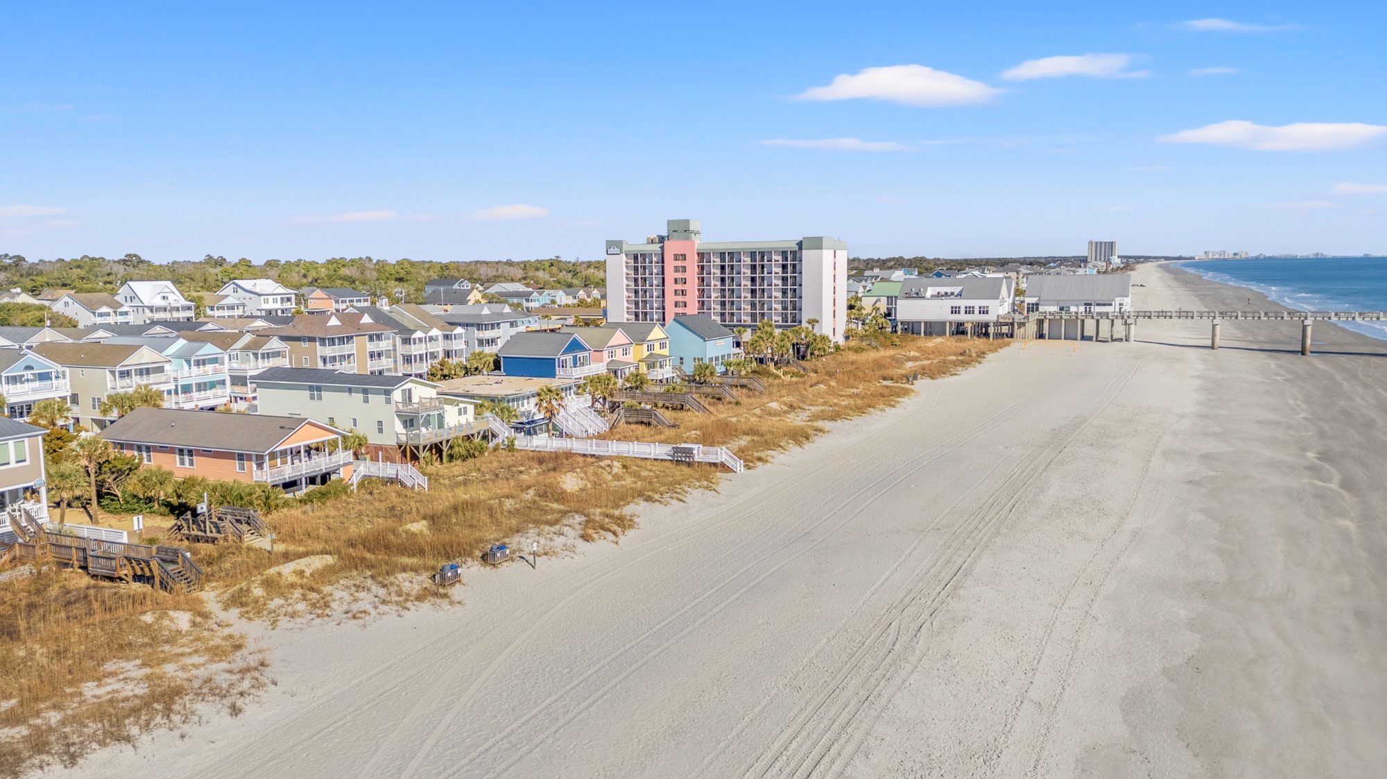 Aerial view from the beach side
